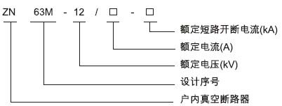 ZN63M-12真空断路器型号说明